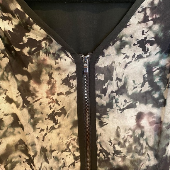 Mint Velvet Asymmetrical Grey Marble Long Sleeve Tunic Blouse UK 12 / US 8 - Picture 14 of 15